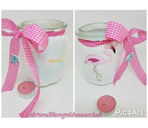 Stickdatei - Flamingo Gemustert